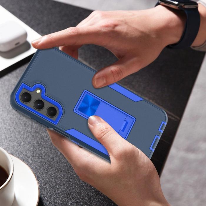 OEM - Samsung Galaxy A35 5G Skal Stöttåligt TPU+PC Kickstand - Safir / Mörkblå
