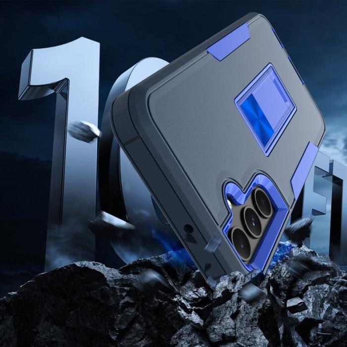 OEM - Samsung Galaxy A35 5G Skal Stöttåligt TPU+PC Med Ställ - Svart