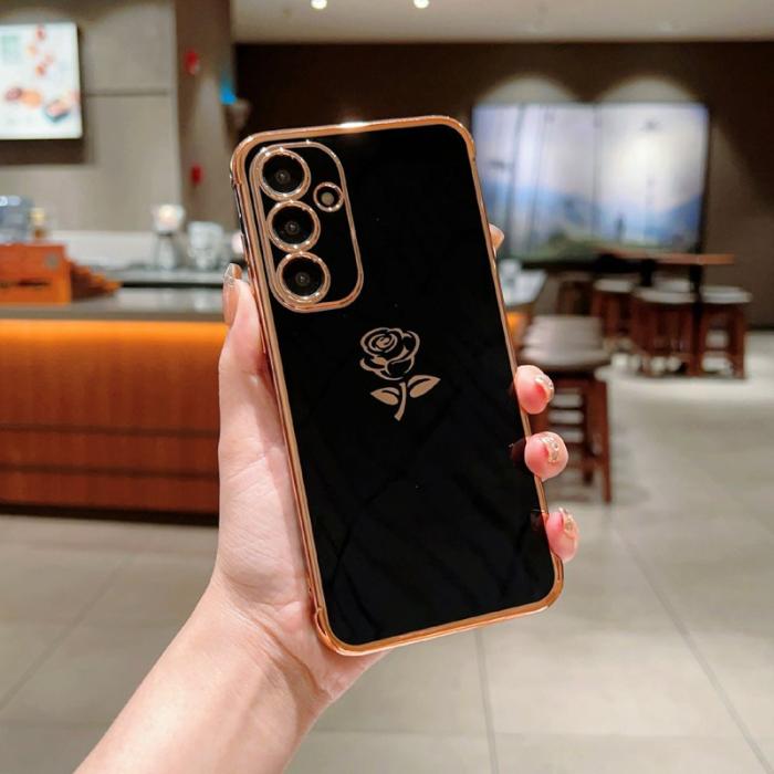 OEM - Samsung Galaxy A35 5G Skal TPU Electroplating Kantskydd - Svart