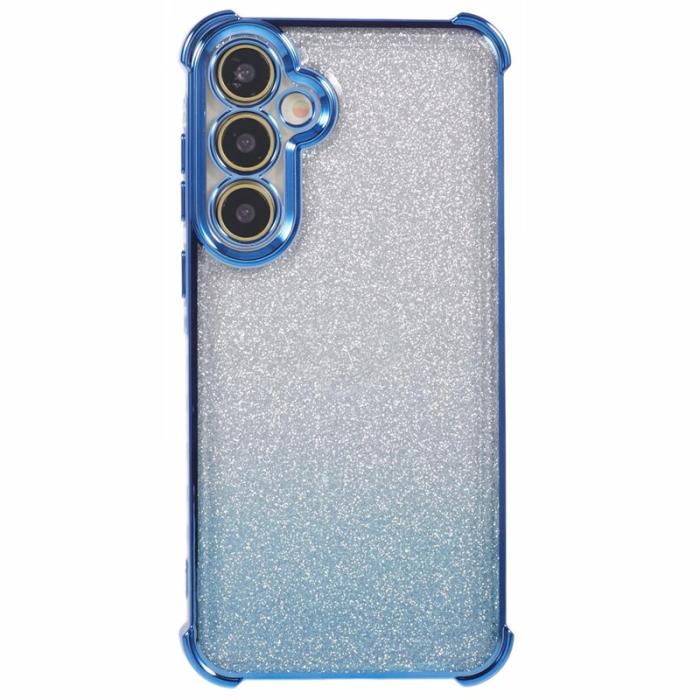 OEM - Samsung Galaxy A35 5G Skal TPU Glittrande Gradient Hjärta - Blå