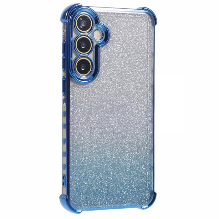 OEM - Samsung Galaxy A35 5G Skal TPU Glittrande Gradient Hjärta - Blå