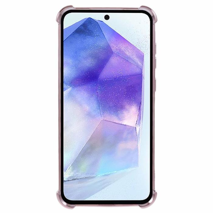OEM - Samsung Galaxy A35 5G Skal TPU Glittrande Gradient Hjärta - Rosa