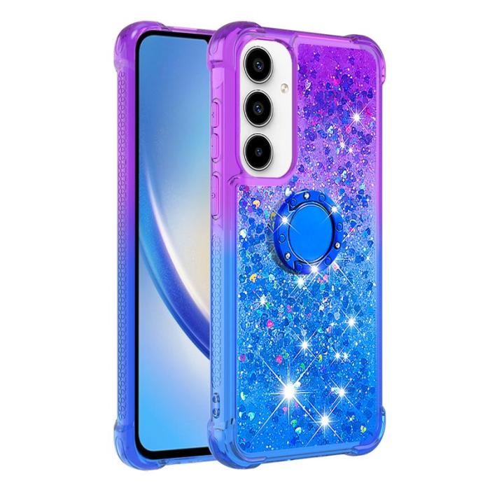 OEM - Samsung Galaxy A35 5G Skal TPU Gradiant Stöd Skydd - Lila+Himmelblå