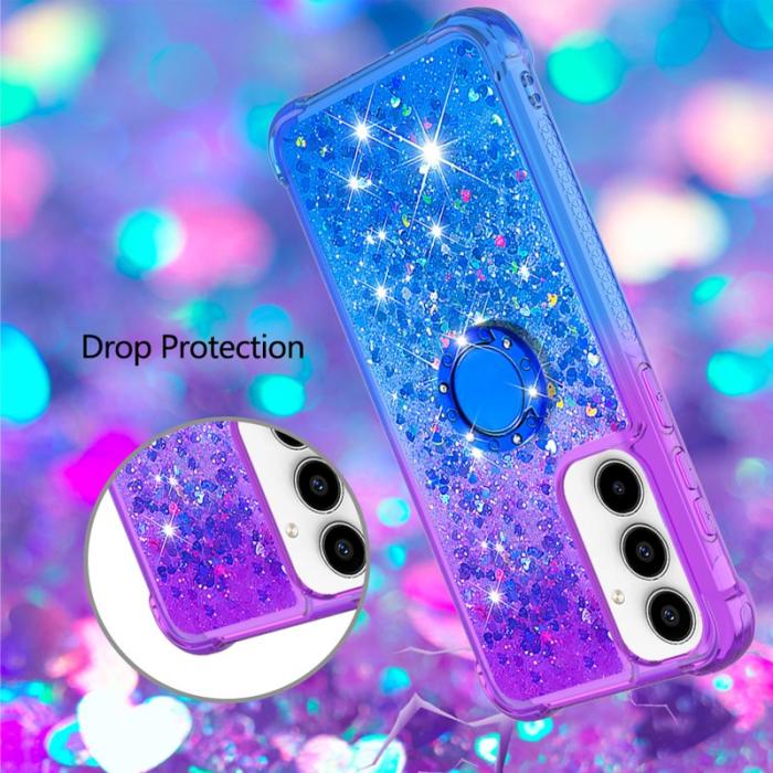 OEM - Samsung Galaxy A35 5G Skal TPU Gradiant Stöd Skydd - Lila+Himmelblå