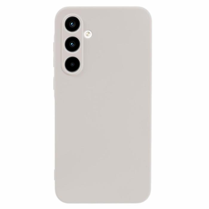 OEM - Samsung Galaxy A35 5G Skal TPU Gummi med Mjuk Fiberfoder - Vit