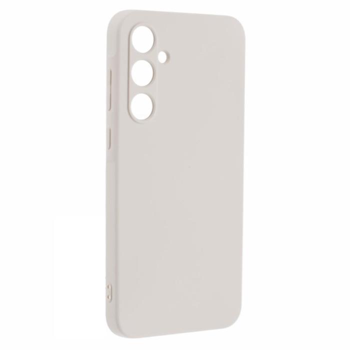 OEM - Samsung Galaxy A35 5G Skal TPU Gummi med Mjuk Fiberfoder - Vit