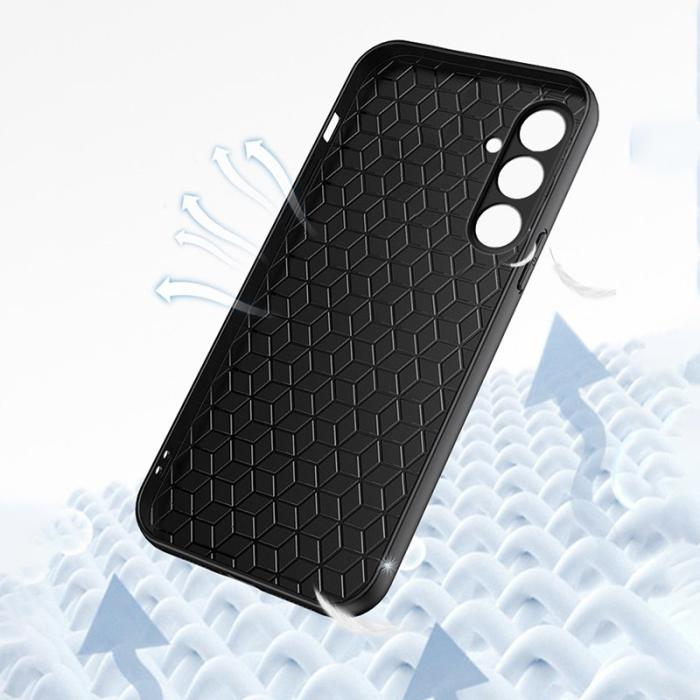 OEM - Samsung Galaxy A35 5G Skal TPU + Konstläder Slim - Grå