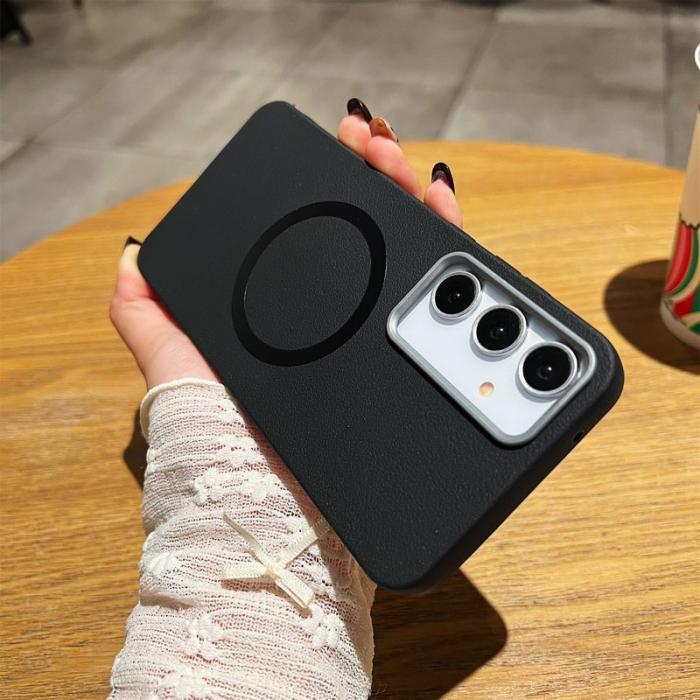 OEM - Samsung Galaxy A35 5G Skal TPU Lädertextur - Svart