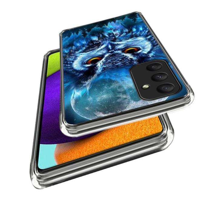OEM - Samsung Galaxy A35 5G Skal TPU Mönstertryck - Skog Uggla