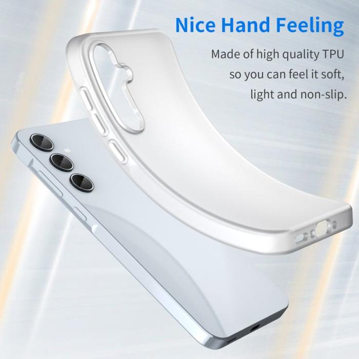 OEM - Samsung Galaxy A35 5G Skal TPU + PC Matt Transparent Design - Vit
