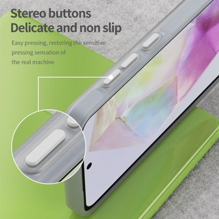 OEM - Samsung Galaxy A35 5G Skal TPU + PC Matt Transparent Design - Vit