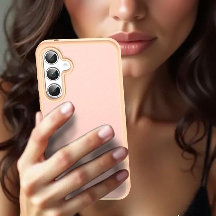 OEM - Samsung Galaxy A35 5G Skal TPU Plast Matt Anti-Drop - Rosa