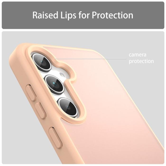 OEM - Samsung Galaxy A35 5G Skal TPU Plast Matt Anti-Drop - Rosa