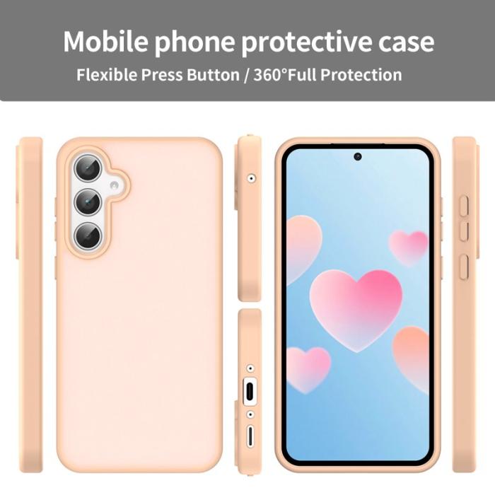 OEM - Samsung Galaxy A35 5G Skal TPU Plast Matt Anti-Drop - Rosa