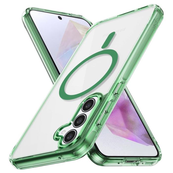 OEM - Samsung Galaxy A35 5G Skal TPU Ram Klar PC Baksida - Grön