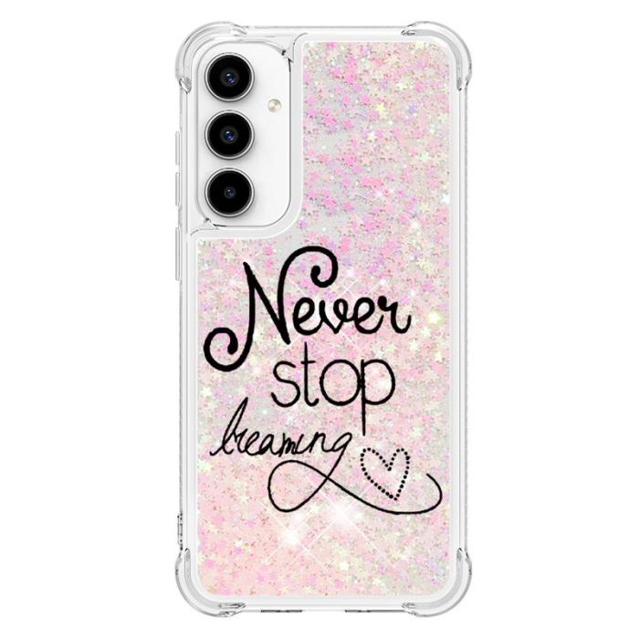 OEM - Samsung Galaxy A35 5G Skal TPU Snabbsand Mönster - Never Stop Dreaming