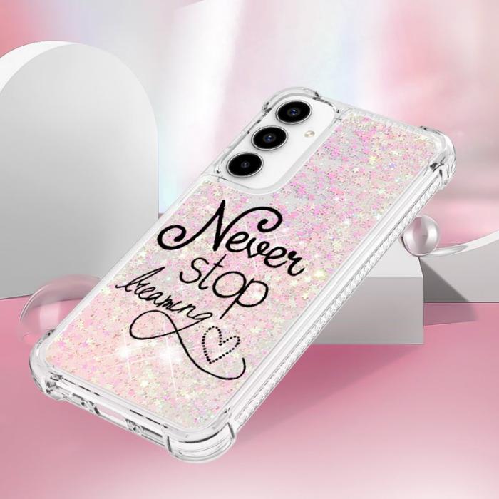 OEM - Samsung Galaxy A35 5G Skal TPU Snabbsand Mönster - Never Stop Dreaming