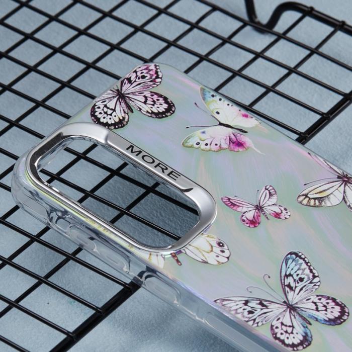 OEM - Samsung Galaxy A35 5G Skal TPU+PC Laser Electropläterad Fjäril - AB2