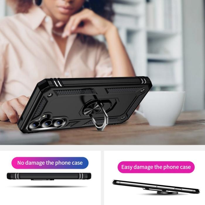 OEM - Samsung Galaxy A35 5G Skal TPU+PC Stöttålig Bakcover - Svart