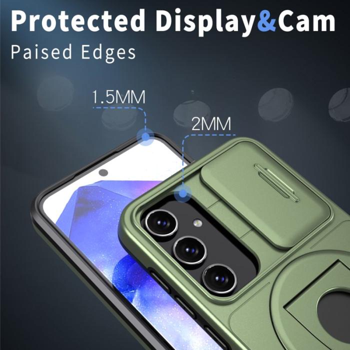 OEM - Samsung Galaxy A35 5G Skal TPU+PC Telefon Skydd - Grön