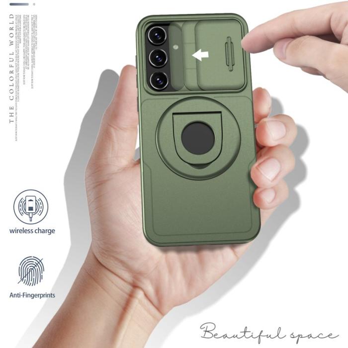 OEM - Samsung Galaxy A35 5G Skal TPU+PC Telefon Skydd - Grön