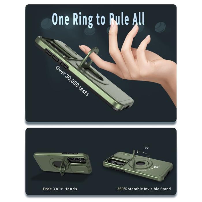 OEM - Samsung Galaxy A35 5G Skal TPU+PC Telefon Skydd - Grön