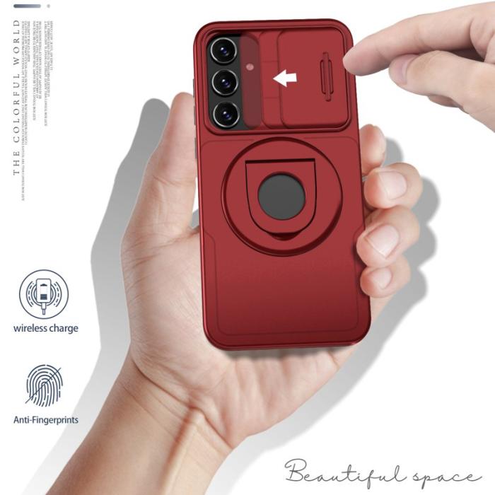 OEM - Samsung Galaxy A35 5G Skal TPU+PC Telefon Skydd - Röd