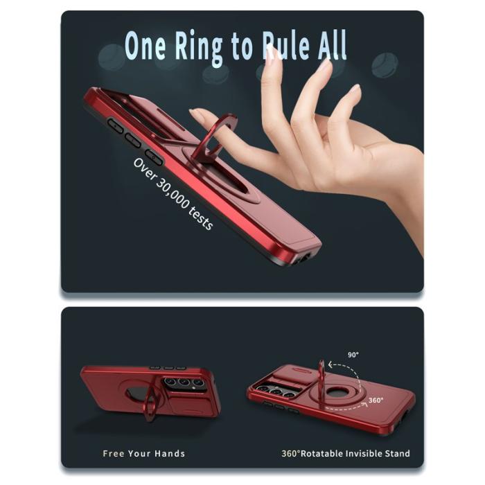 OEM - Samsung Galaxy A35 5G Skal TPU+PC Telefon Skydd - Röd