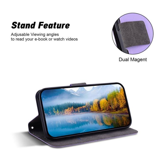 OEM - Samsung Galaxy A35 5G Skal Ultra-Tunn Konstläder + TPU - Lila