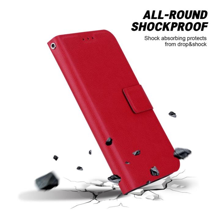 OEM - Samsung Galaxy A35 5G Skal Ultra-Tunn Konstläder + TPU - Röd