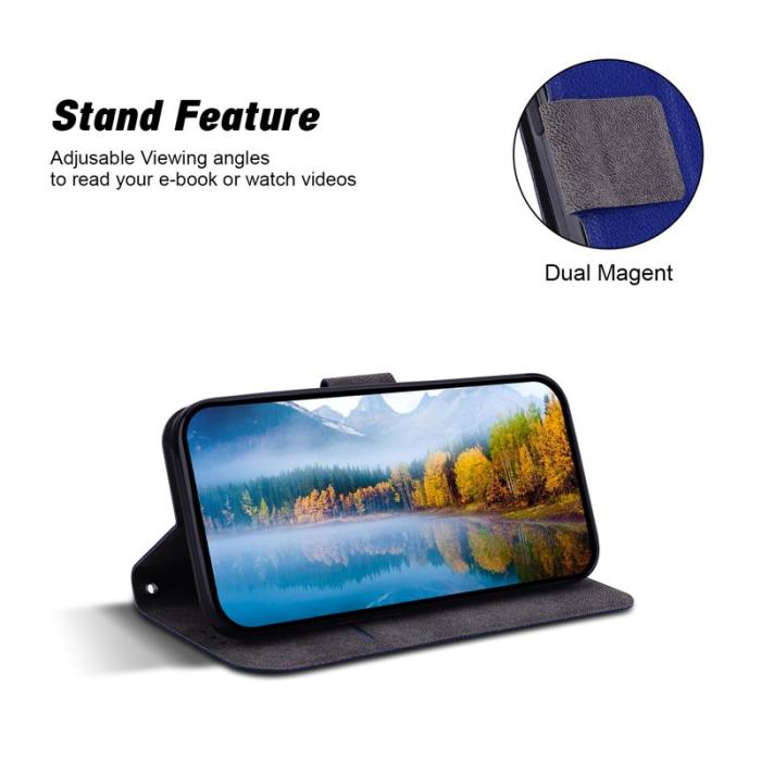 OEM - Samsung Galaxy A35 5G Skal Ultra-Tunn PU Läder + TPU - Blå