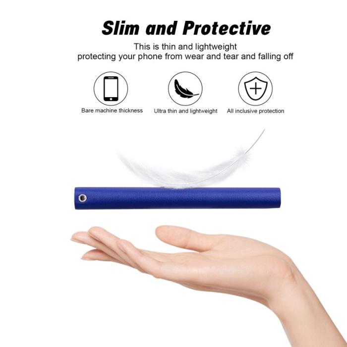 OEM - Samsung Galaxy A35 5G Skal Ultra-Tunn PU Läder + TPU - Blå