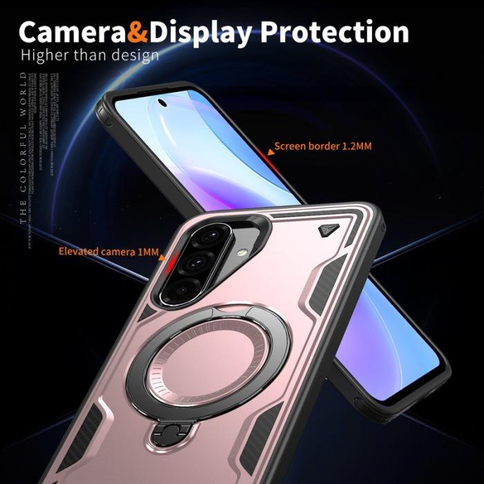 N/A - Samsung Galaxy A36 5G Skal Plast MagSafe Militärskydd - Roséguld