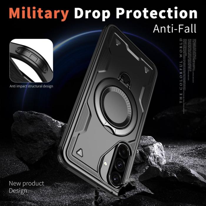 N/A - Samsung Galaxy A36 5G Skal Plast Militärskydd - Svart