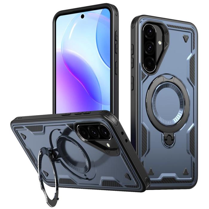 N/A - Samsung Galaxy A36 5G Skal Plast Militärskydd Kickstand - Blå