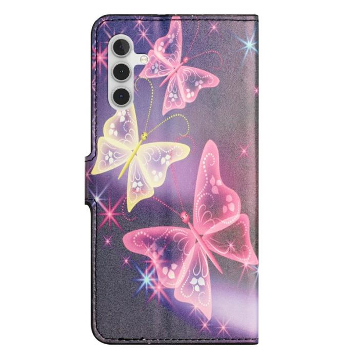 OEM - Samsung Galaxy A37 / A36 5G Fodral PU Läder Mönster - Illusion Butterfly
