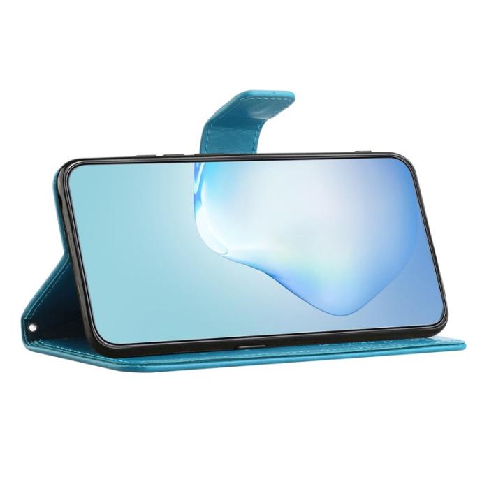 OEM - Samsung Galaxy A37 / A36 5G Fodral PU Läder Uggla Träd - Blå