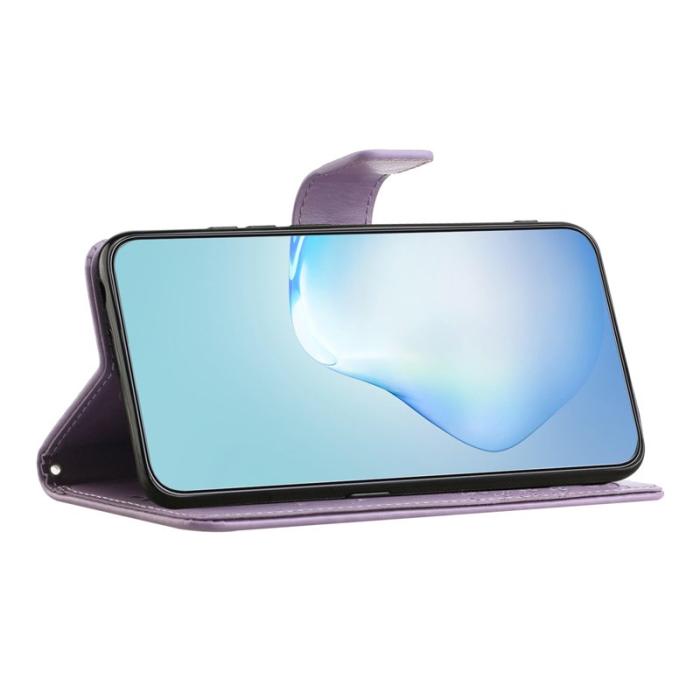 OEM - Samsung Galaxy A37 / A36 5G Fodral PU Läder Uggla Träd - Lila