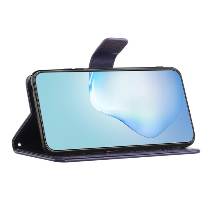 OEM - Samsung Galaxy A37 / A36 5G Fodral PU Läder Uggla Träd - Mörkblå