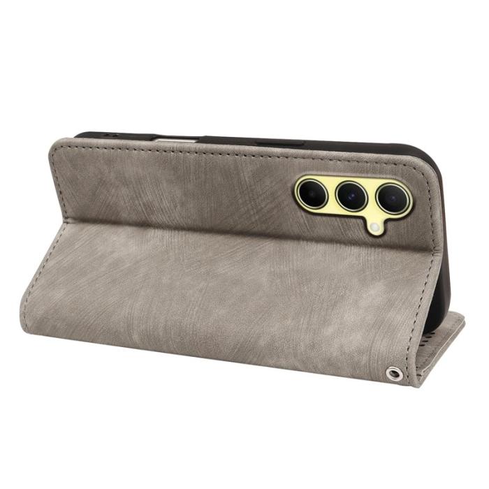 OEM - Samsung Galaxy A37 Fodral Äkta Läder Magnetiskt Skydd - Grå