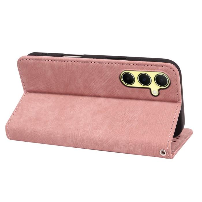 OEM - Samsung Galaxy A37 Fodral Äkta Läder Magnetiskt Skydd - Rose Gold