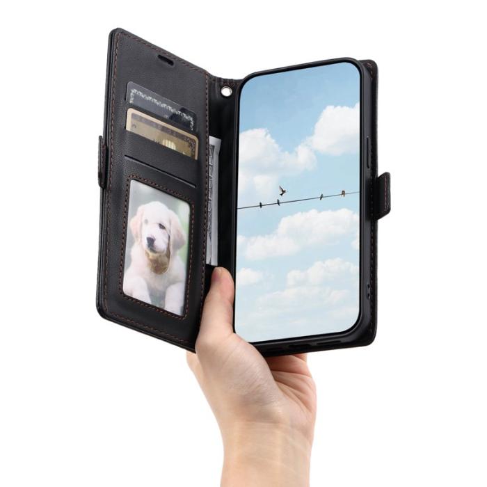 OEM - Samsung Galaxy A37 Plånboksfodral Konstläder Rhombus Textur - Svart