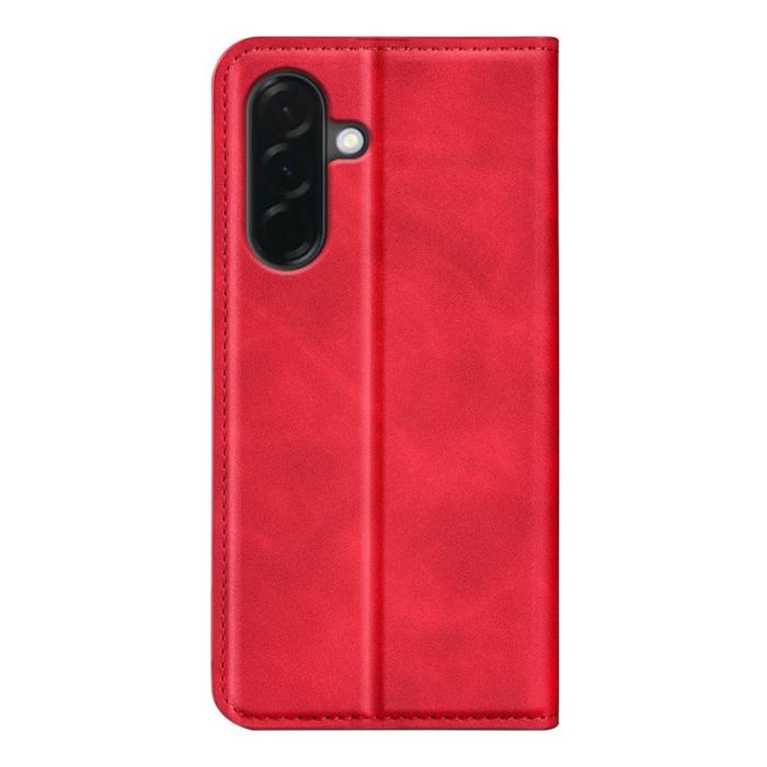 OEM - Samsung Galaxy A37 Fodral Äkta Läder - Röd