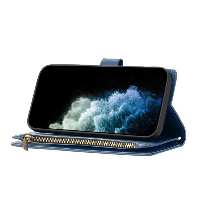 OEM - Samsung Galaxy A37 Plånboksfodral Konstläder Stöd - Blå