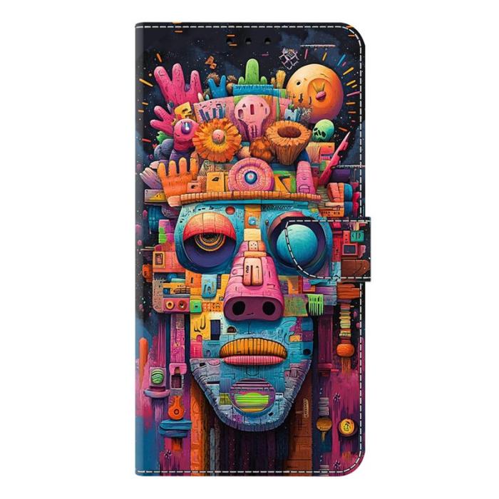 OEM - Samsung Galaxy A37 Plånboksfodral Flip Konstläder Mönstertryck - Graffiti
