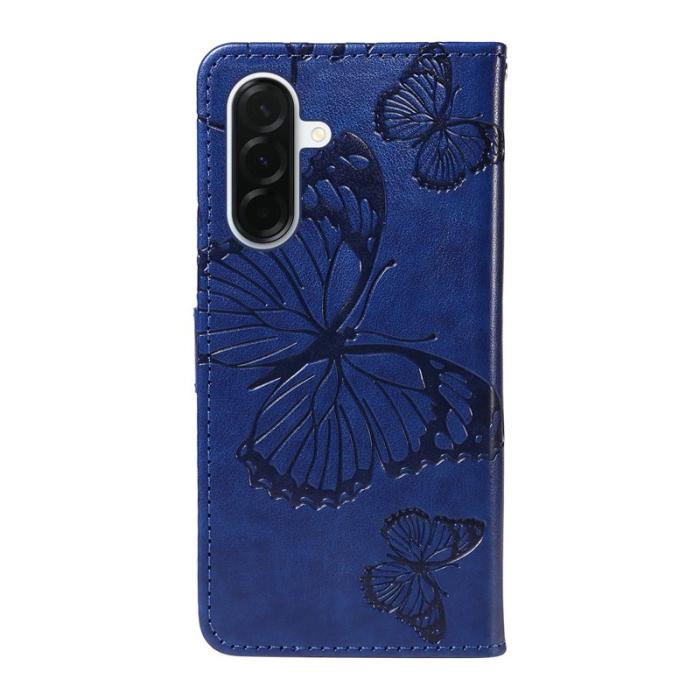 OEM - Samsung Galaxy A37 Plånboksfodral Konstläder Blommor - Blå