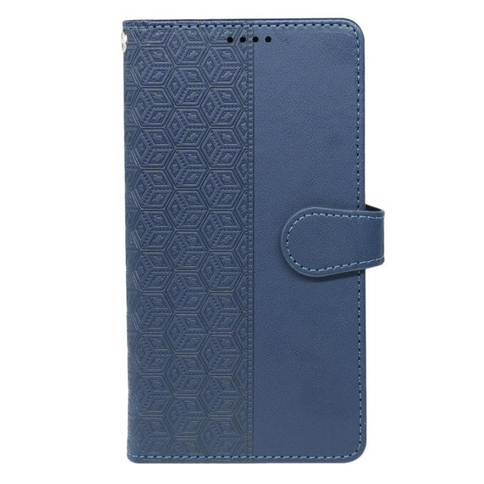 OEM - Samsung Galaxy A37 Fodral Konstläder Rutig - Blå