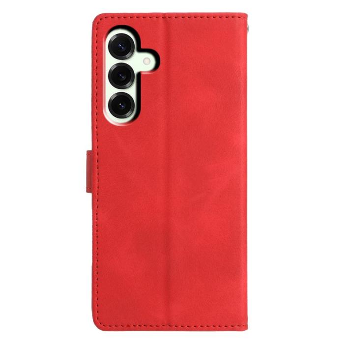 OEM - Samsung Galaxy A37 Plånboksfodral Konstläder Triangelmönster - Röd