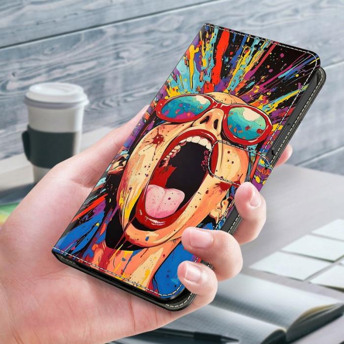 OEM - Samsung Galaxy A37 Plånboksfodral Konstläder Flip Skydd - Graffiti Scream