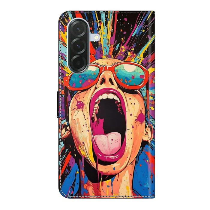 OEM - Samsung Galaxy A37 Plånboksfodral Konstläder Flip Skydd - Graffiti Scream